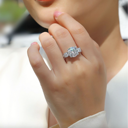 Celeste Three-Stone Zircon Ring