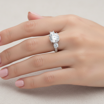 Celeste Three-Stone Zircon Ring
